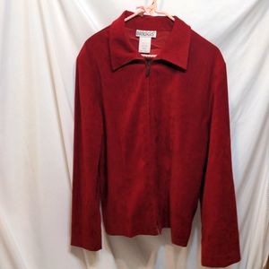 Briggs red full zip jacket size 12